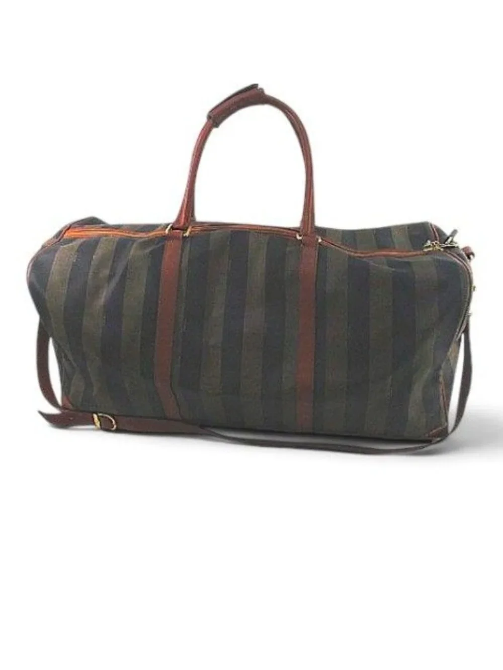 Fendi Boston Bag 2-Way Pecan Pattern Brown